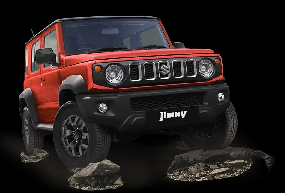 Maruti Suzuki NEXA Jimny in Red & Bluish Black Roof off-road SUV